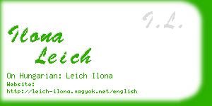 ilona leich business card